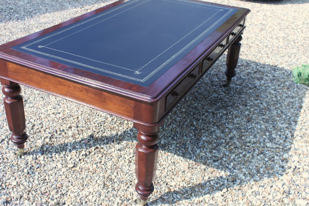 A fine 19th century Victorian mahogany partners library table. View III