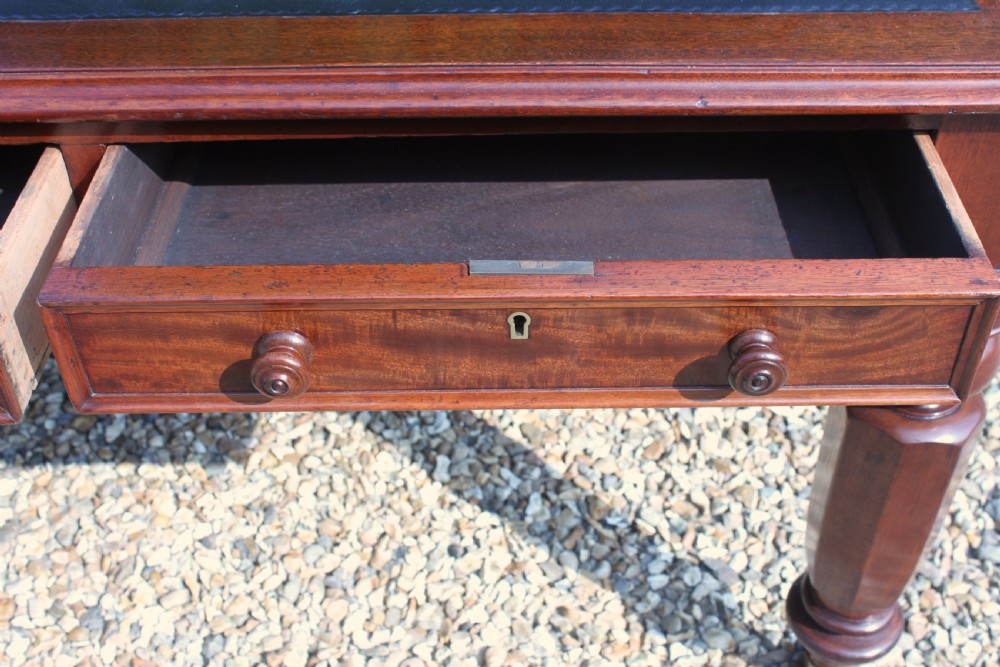 A fine 19th century Victorian mahogany partners library table. View VIII