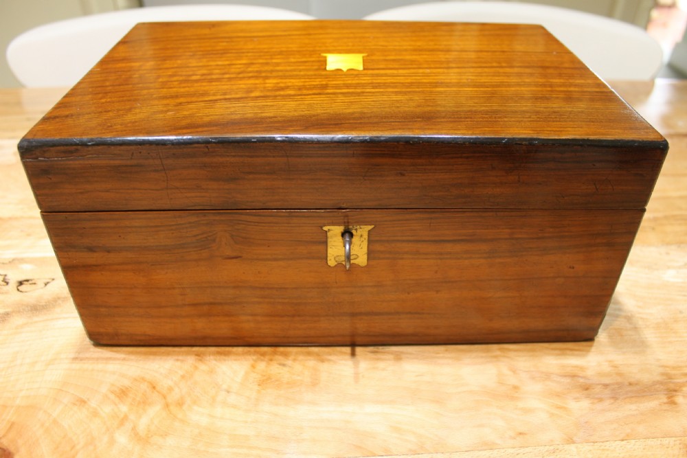 A Victorian walnut writing slope. View II