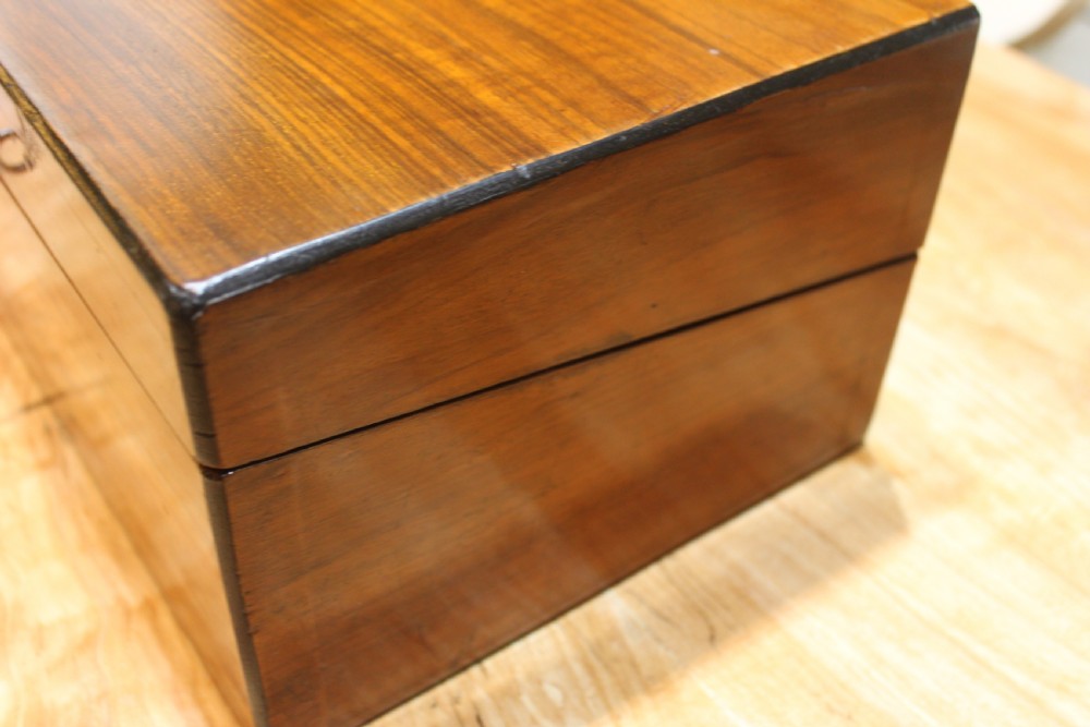 A Victorian walnut writing slope. View III