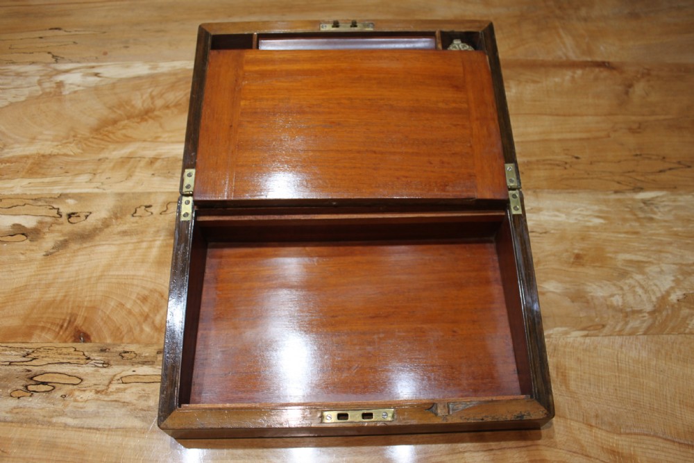 A Victorian walnut writing slope. View VII