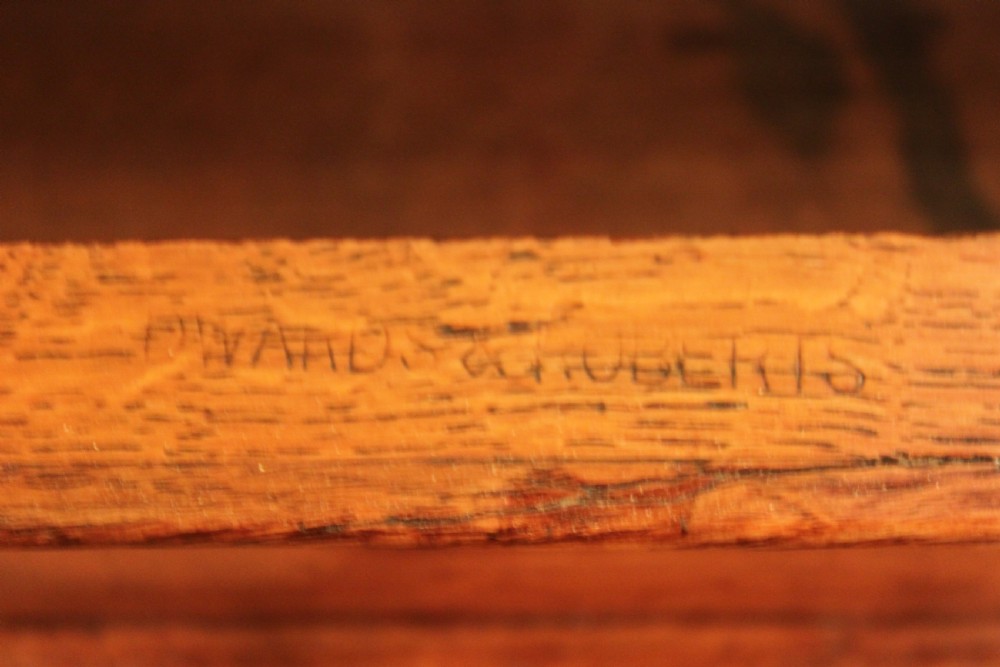 A fine quality oak pedestal desk by Edwards & Roberts View XVII