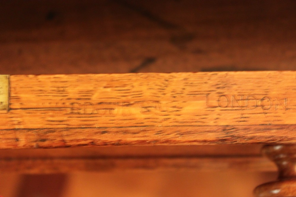 A fine quality oak pedestal desk by Edwards & Roberts View XVIII