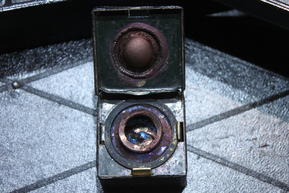 A rare black leather bound writing slope by J Fryer, Charing Cross, London. View XIII