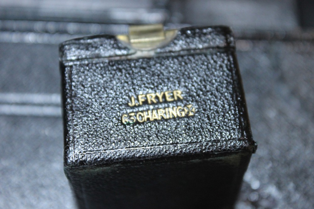 A rare black leather bound writing slope by J Fryer, Charing Cross, London. View XIX