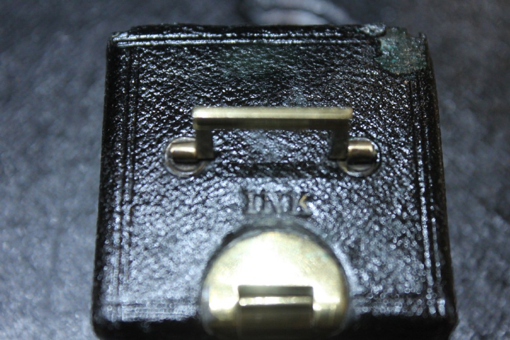 A rare black leather bound writing slope by J Fryer, Charing Cross, London. View XX
