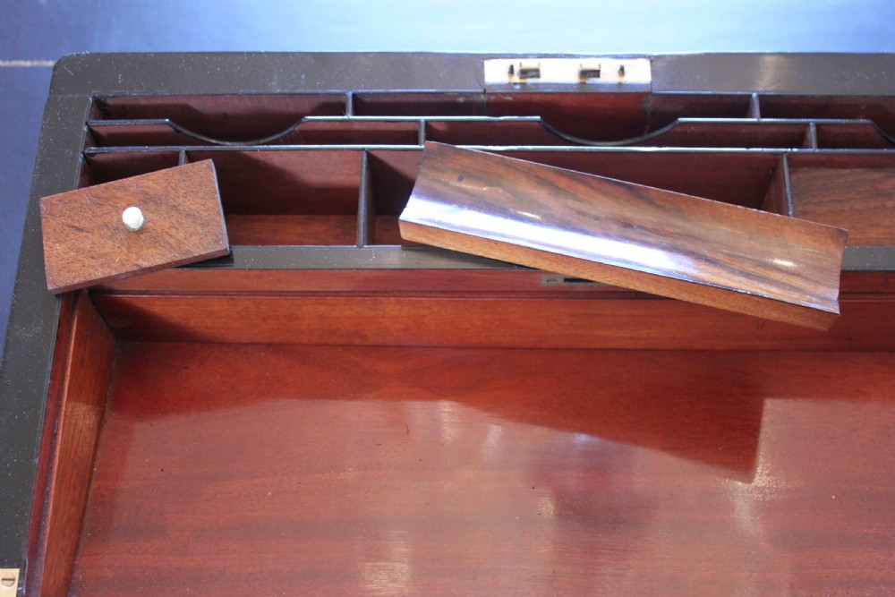 Victorian burr walnut writing slope with Bramah lock View XXIV