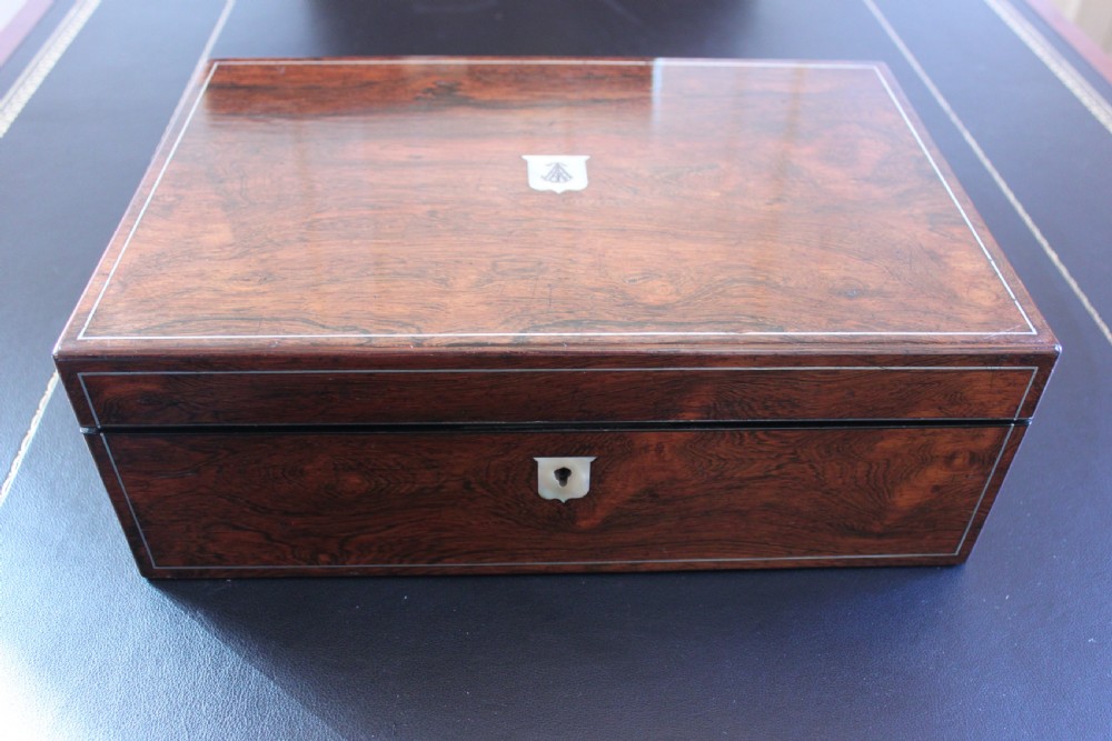 19th century Rosewood writing slope