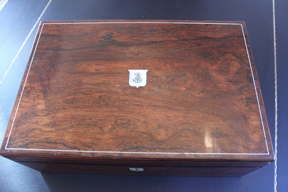 19th century Rosewood writing slope View XI