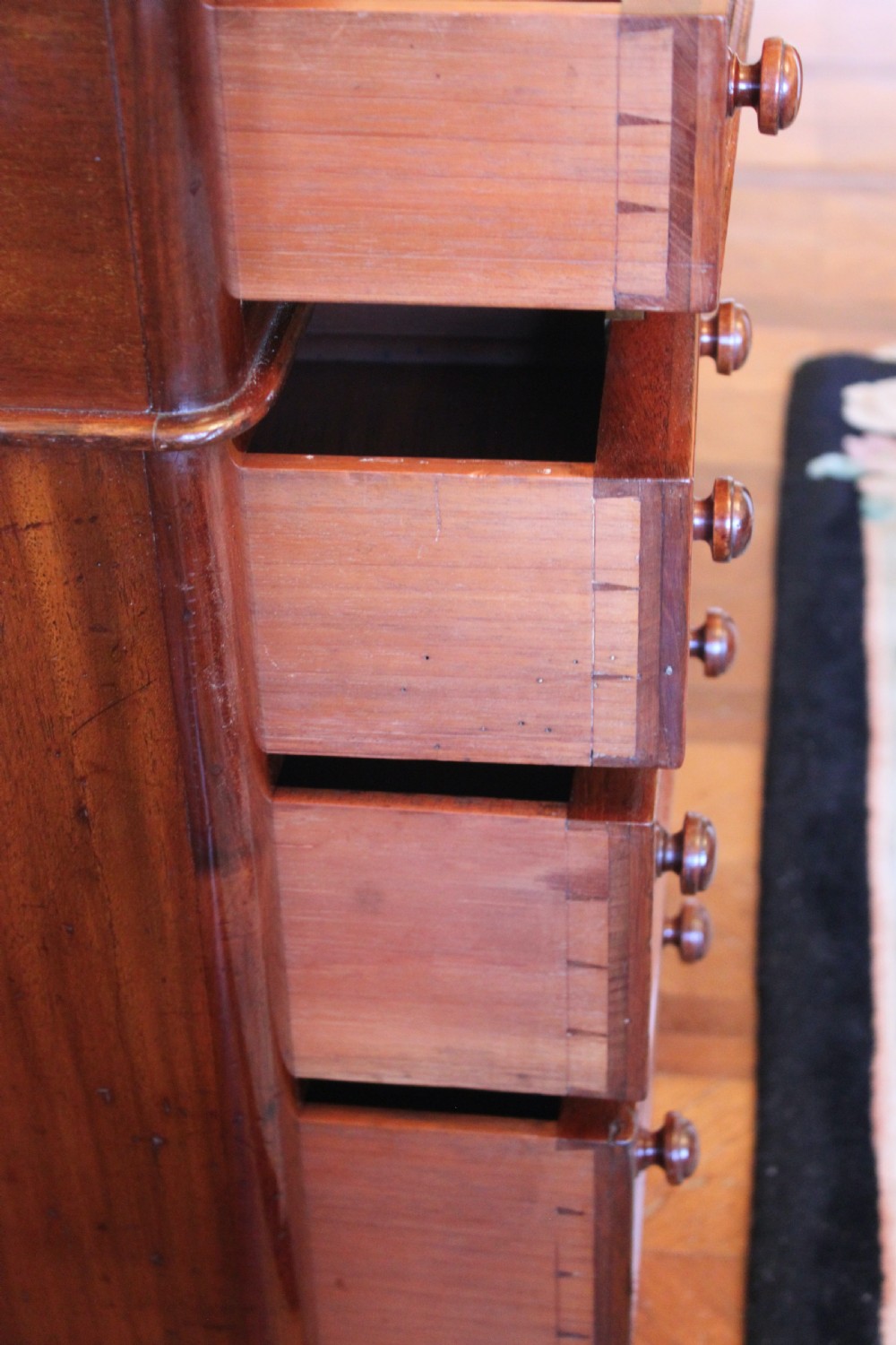 Victorian mahogany pedestal desk View VIII