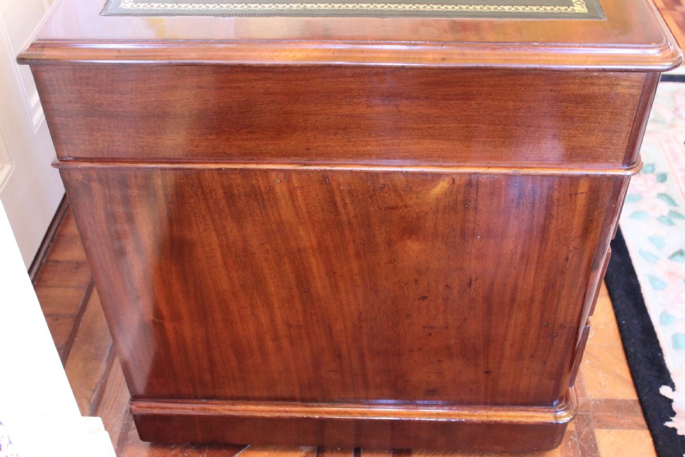Victorian mahogany pedestal desk View XII
