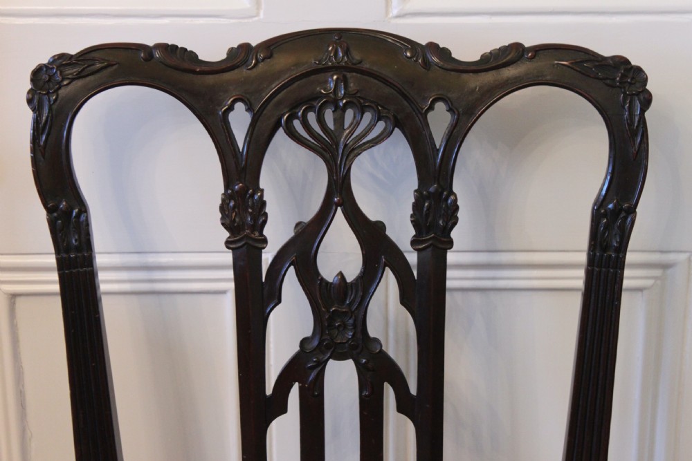 A mahogany Chippendale style desk chair View III