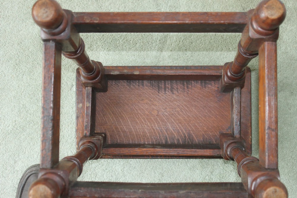 19th century oak joined stool View V