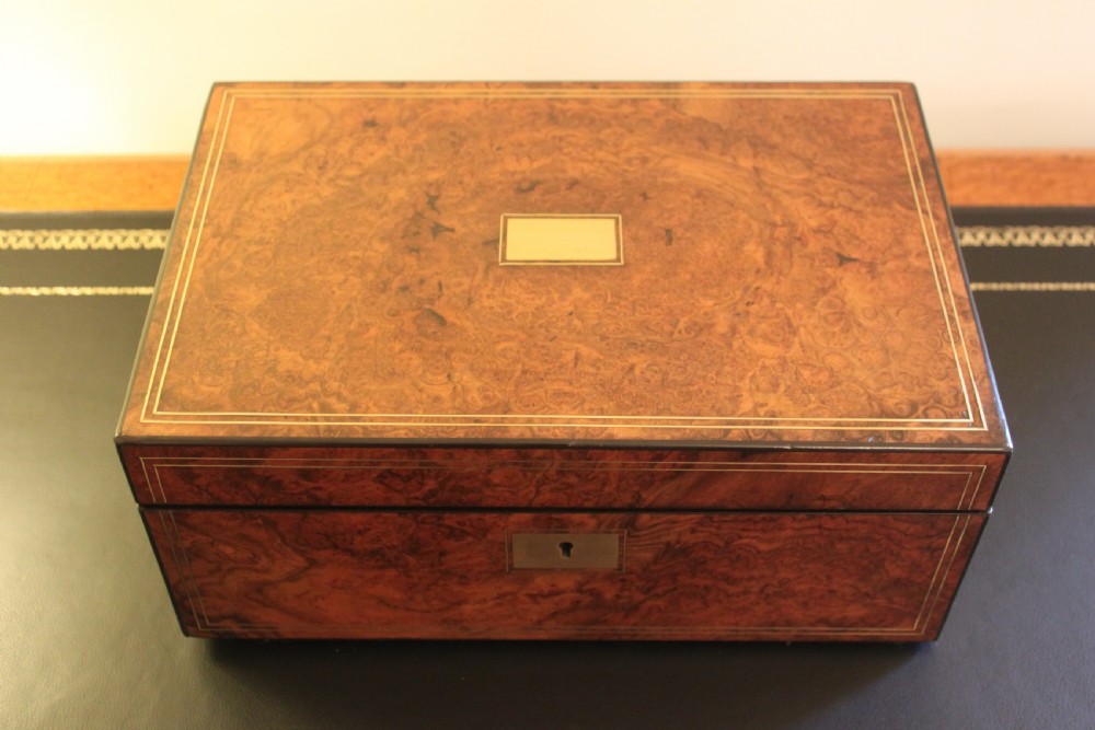 Victorian writing slope walnut with secret drawers