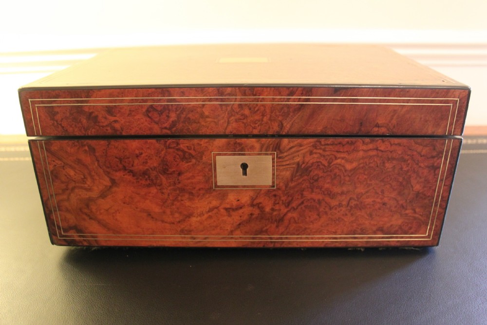 Victorian writing slope walnut with secret drawers View II