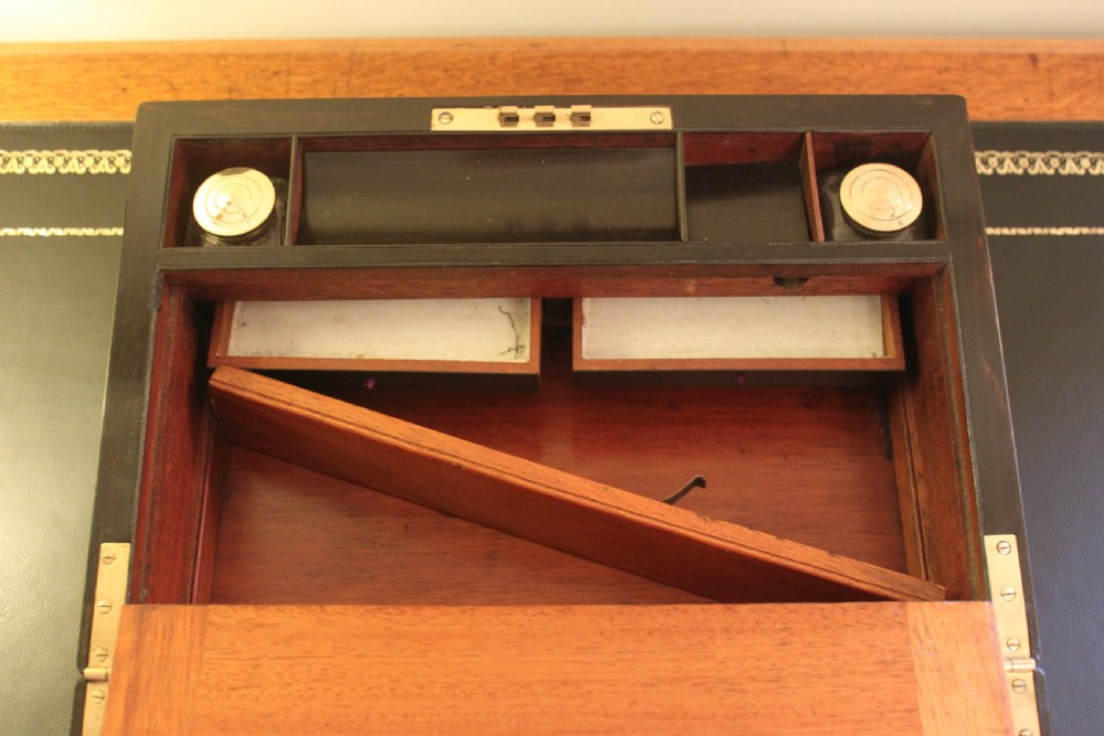 Victorian writing slope walnut with secret drawers View X