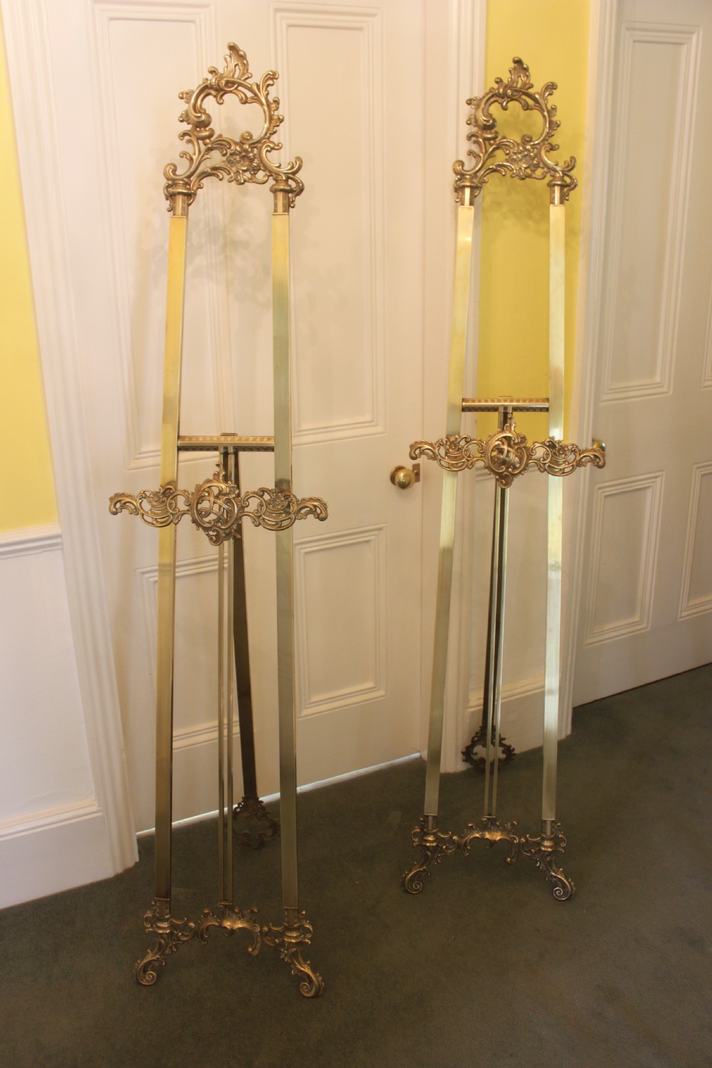 A French pair of rococo easels