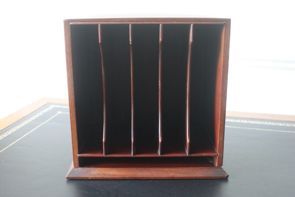Edwardian letter rack, desk tidy, stationary box View VI