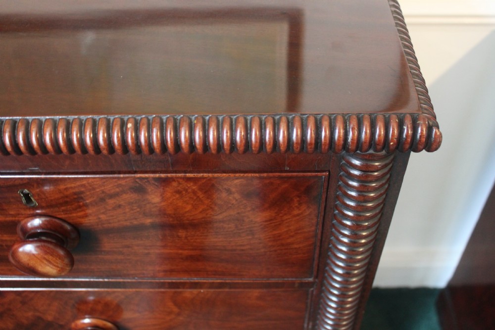 A George IV period mahogany chest of drawers View III
