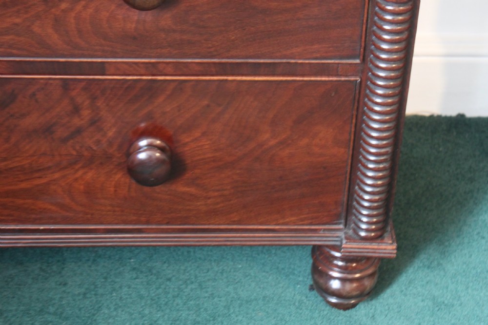 A George IV period mahogany chest of drawers View V