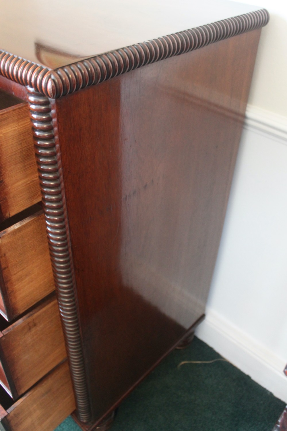A George IV period mahogany chest of drawers View VIII