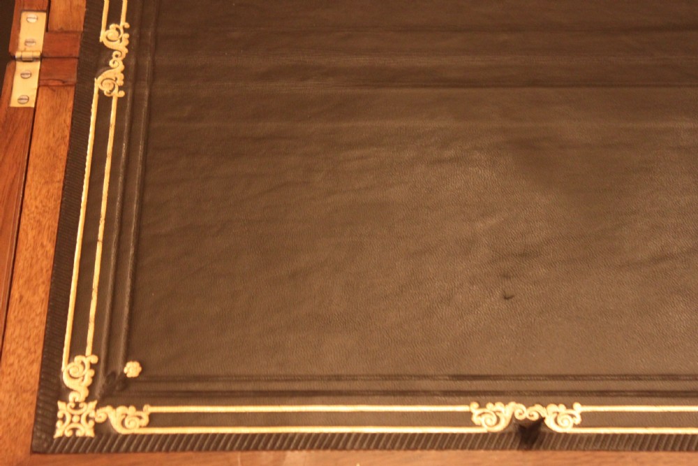 Victorian brass bound burr walnut writing slope View VII