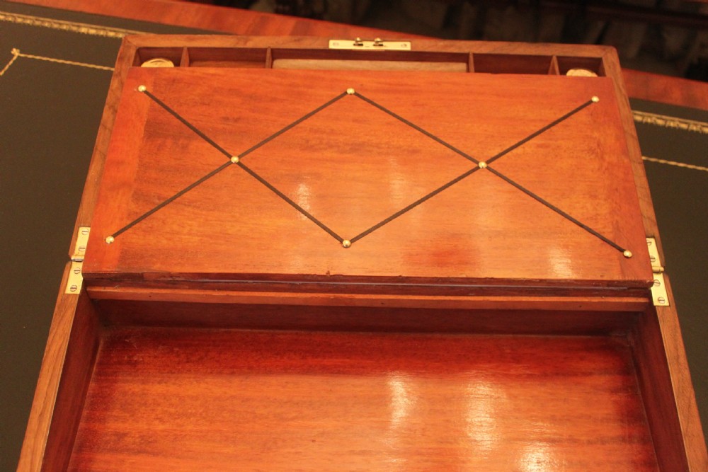 Victorian brass bound burr walnut writing slope View X