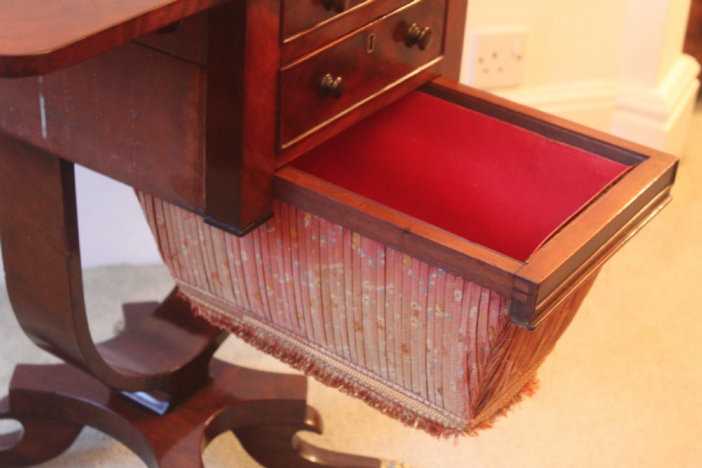 A Regency period mahogany lamp, occasional or work table View VIII