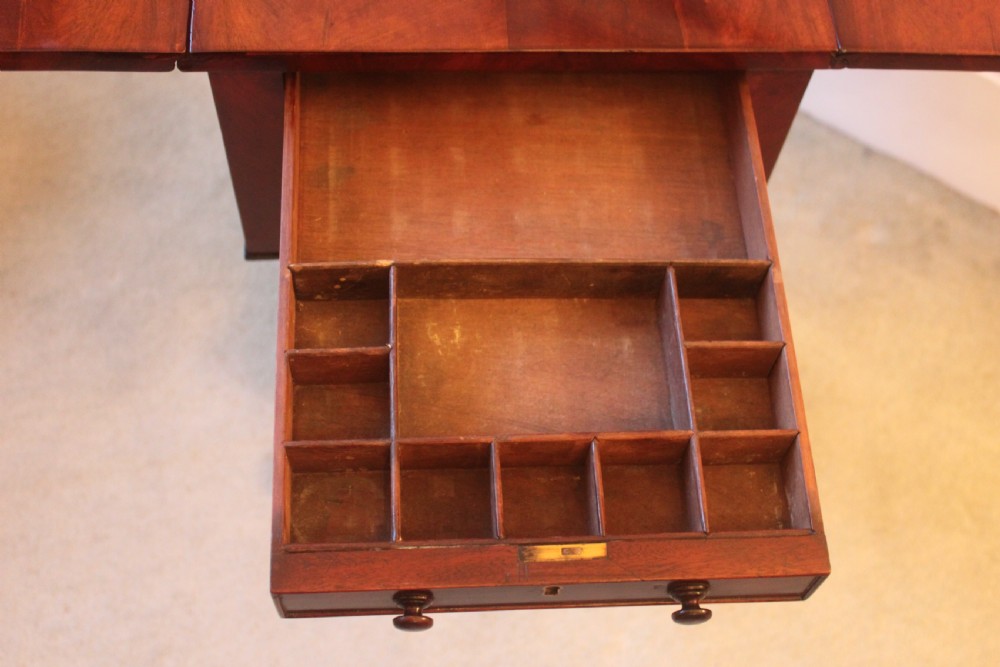 A Regency period mahogany lamp, occasional or work table View X