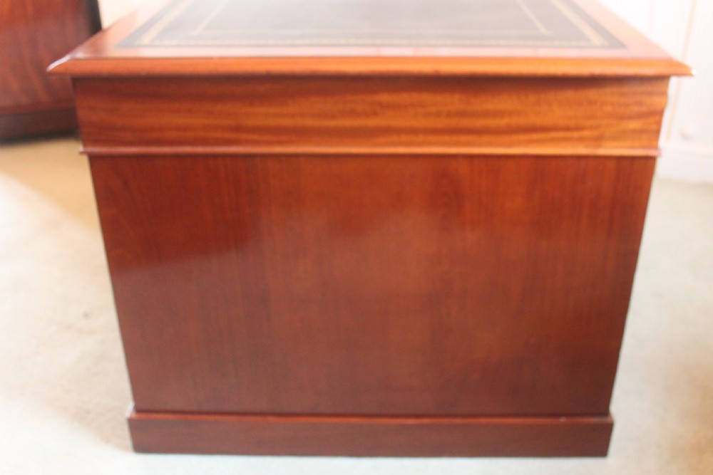 A fine mahogany partners desk by Miles & Edwards View V