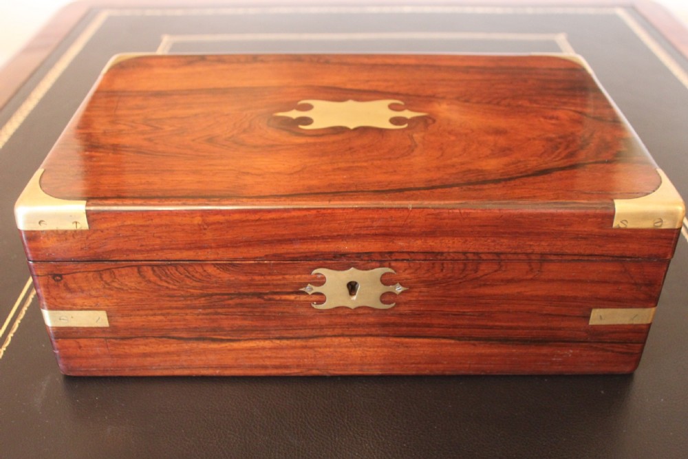 Victorian and brass bound rosewood writing slope View XIII