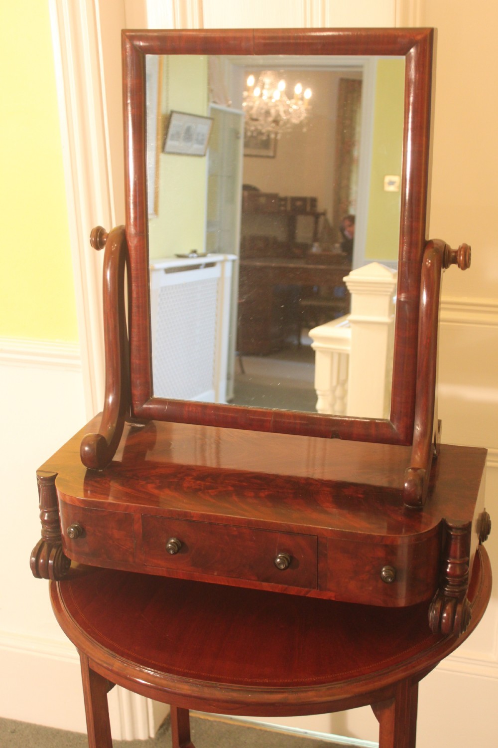 William IV mahogany dressing mirror