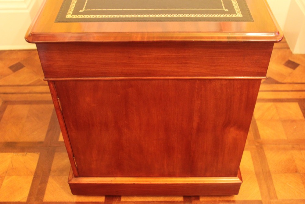 An unusal Victorian mahogany pedestal desk View VII
