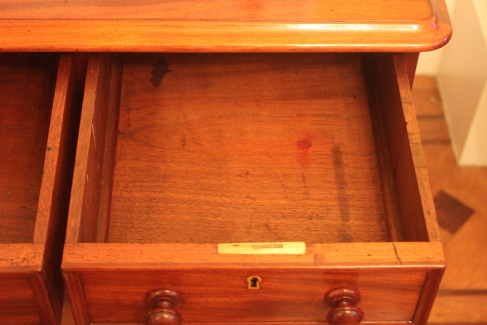 An unusal Victorian mahogany pedestal desk View X