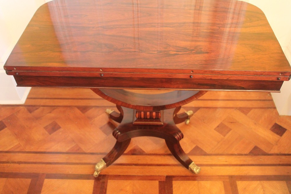 Regency rosewood card table View VII