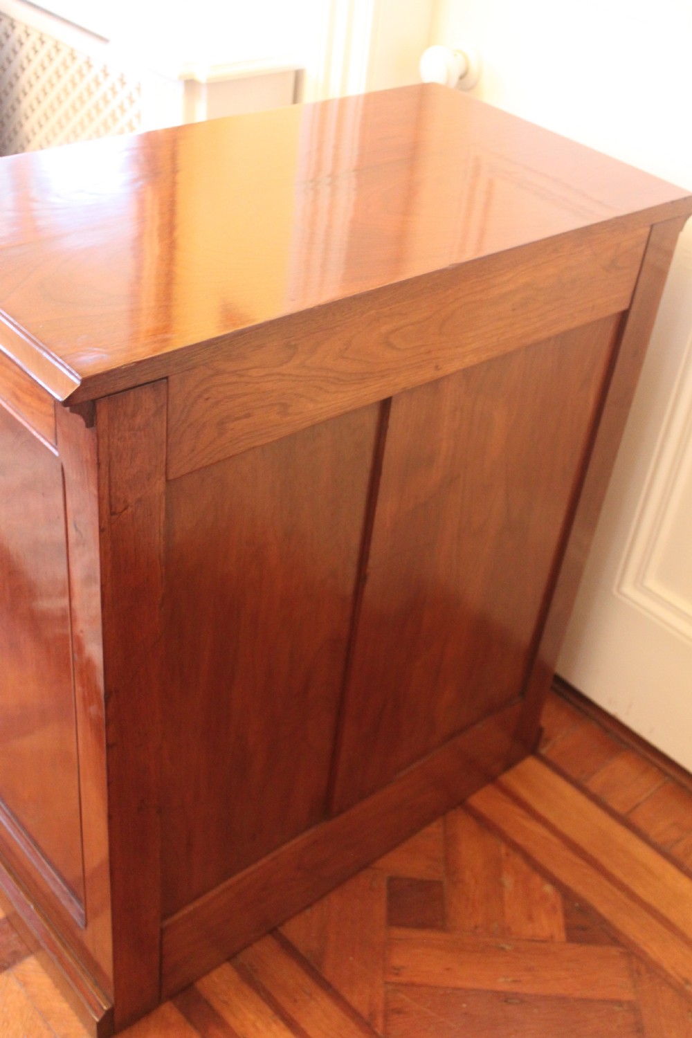 19th century walnut tambour front filing cabinet View X