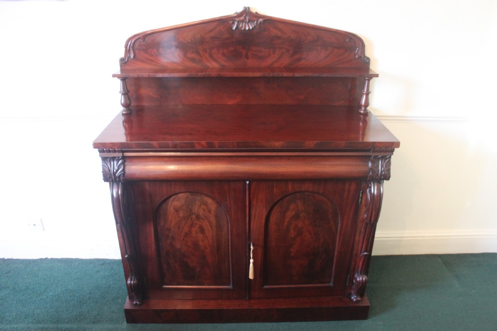 An early Victorian mahogany two-door chiffonier. 
