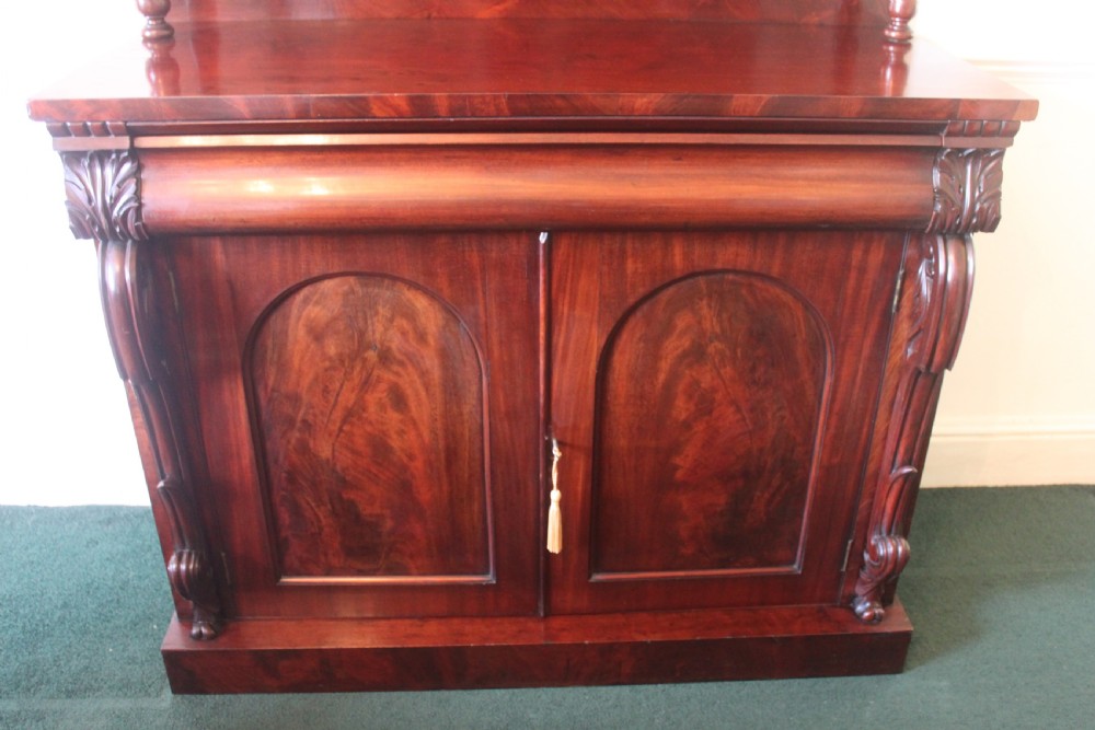 An early Victorian mahogany two-door chiffonier.  View II