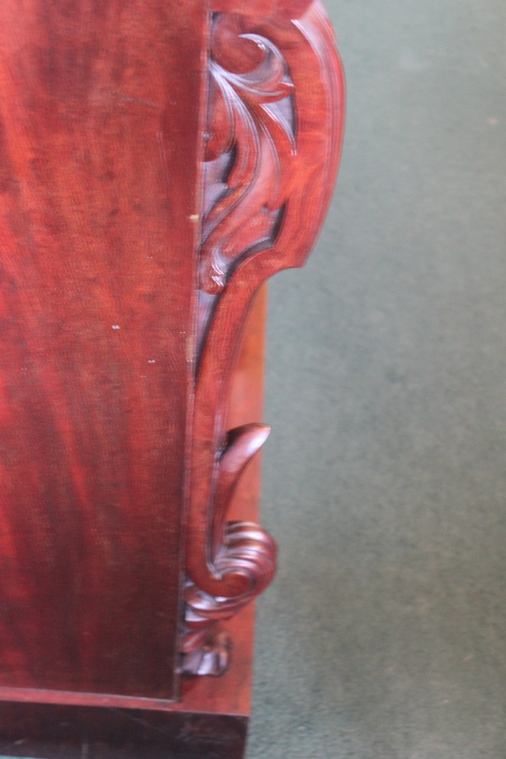 An early Victorian mahogany two-door chiffonier.  View IX