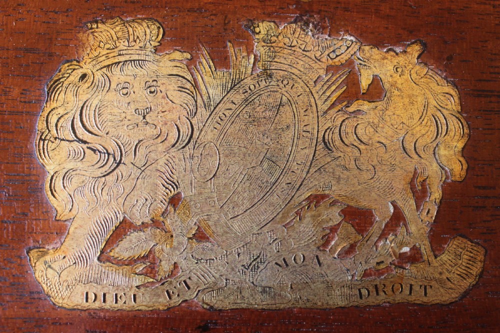 Regency rosewood and brass inlaid writing slope View XI