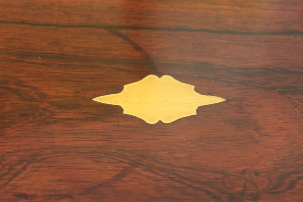Regency rosewood and brass inlaid writing slope View XVIII