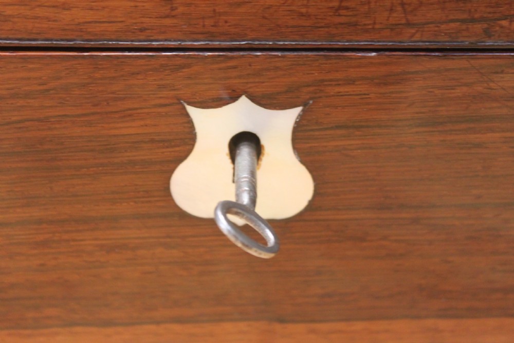 Victorian rosewood and pewter line inlaid writing slope View XIII