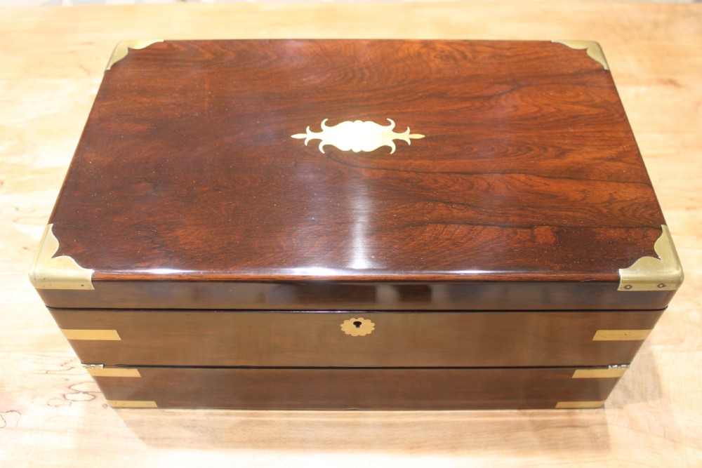 Large military campaign bi-fold slope with secret drawers