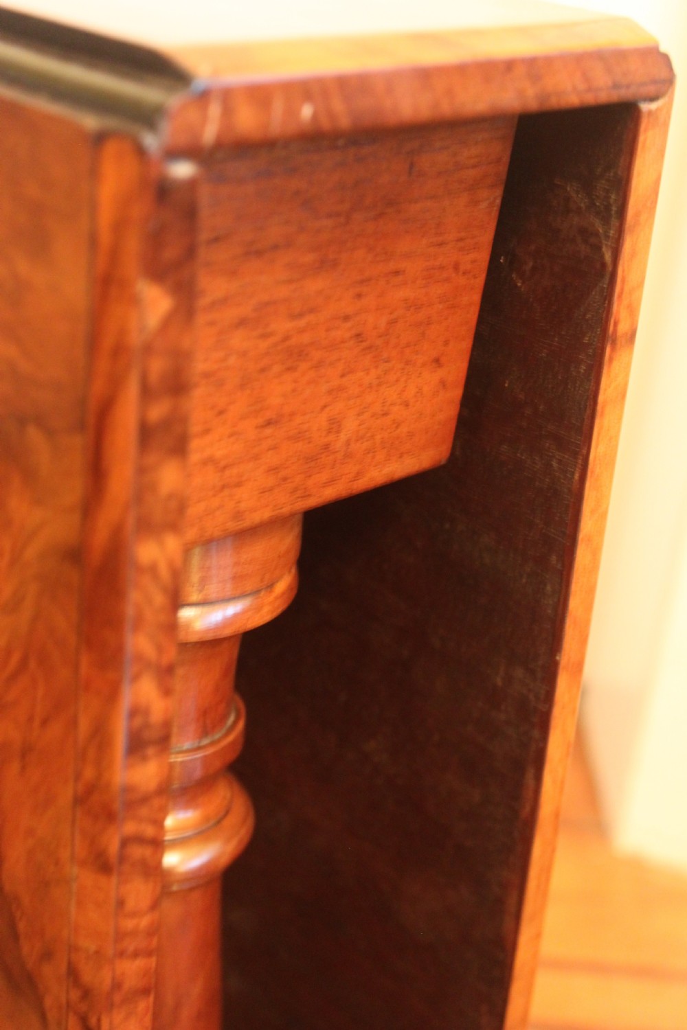 A Victorian burr walnut and inlaid Sutherland table View IV