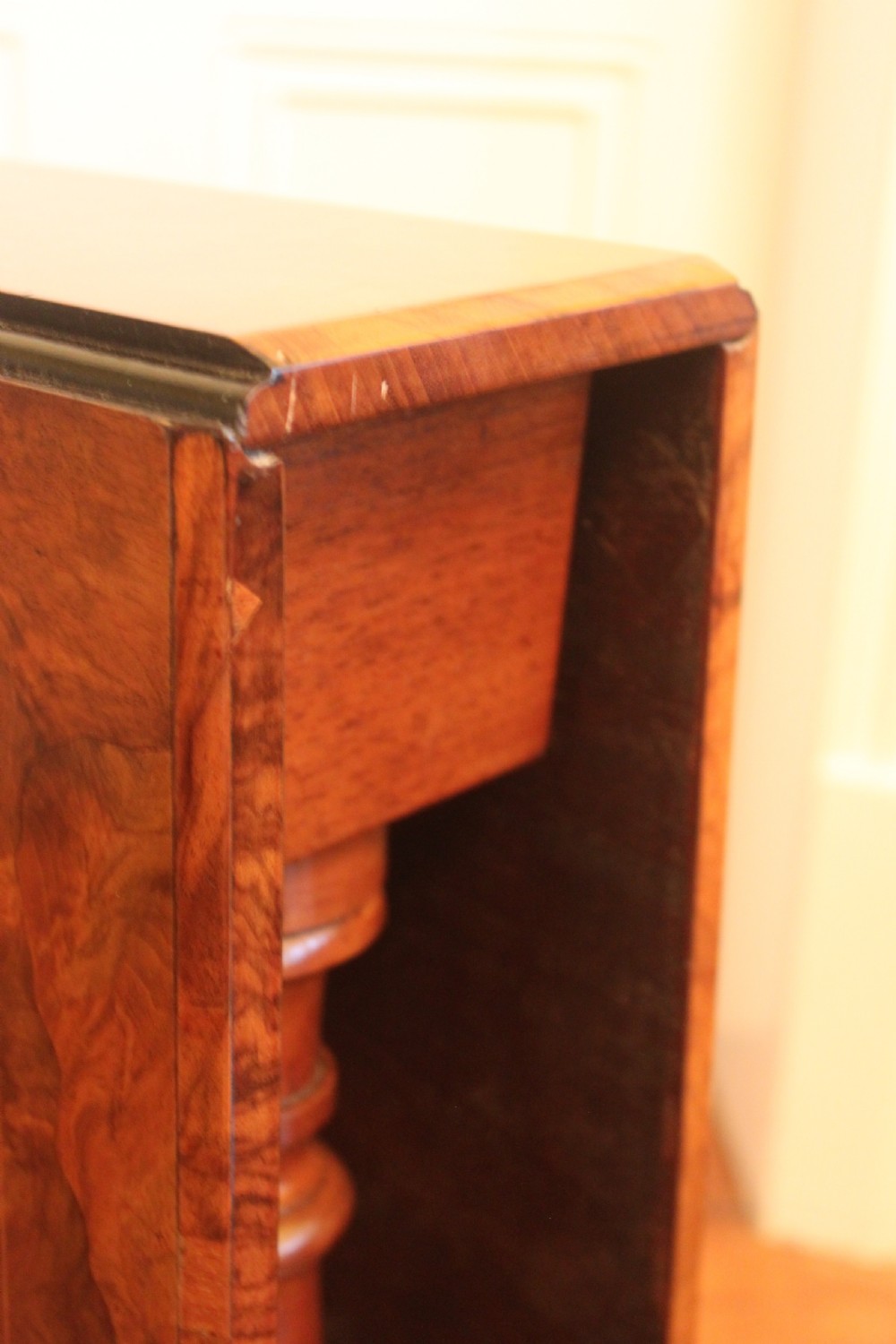 A Victorian burr walnut and inlaid Sutherland table View V