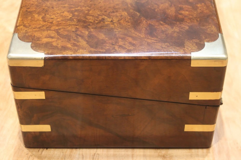A Victorian burr walnut writing slope View IV