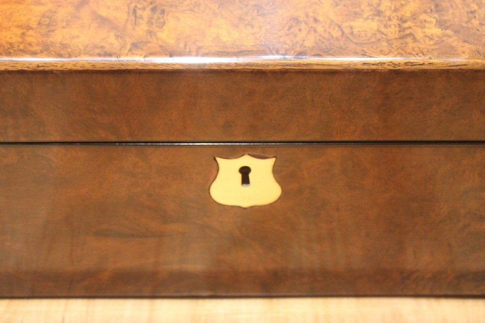 A Victorian burr walnut writing slope View V