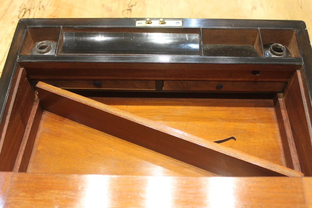 A Victorian burr walnut writing slope View IX
