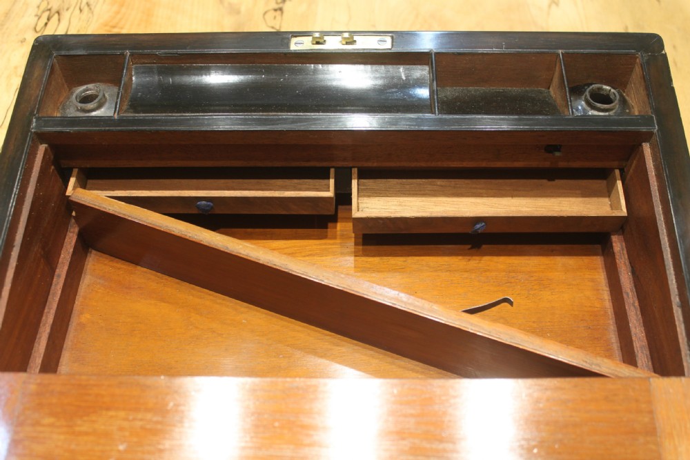 A Victorian burr walnut writing slope View X