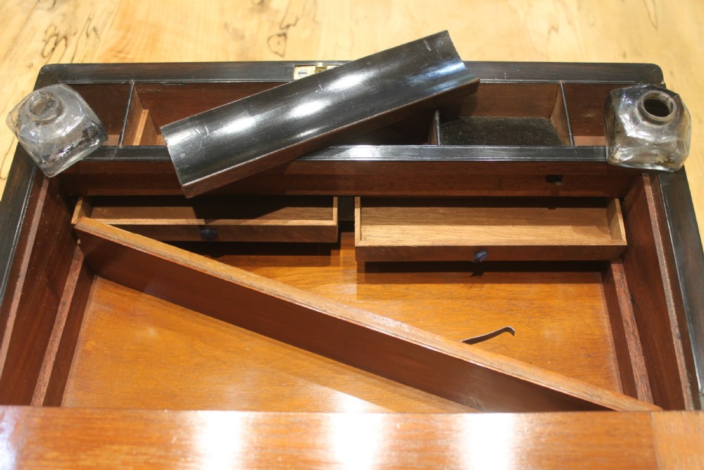 A Victorian burr walnut writing slope View XII